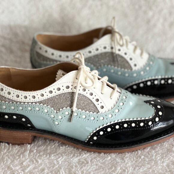 The Office of Angela Scott Mr. Doubt Wingtip Oxford Shoes EUC - Picture 6 of 10